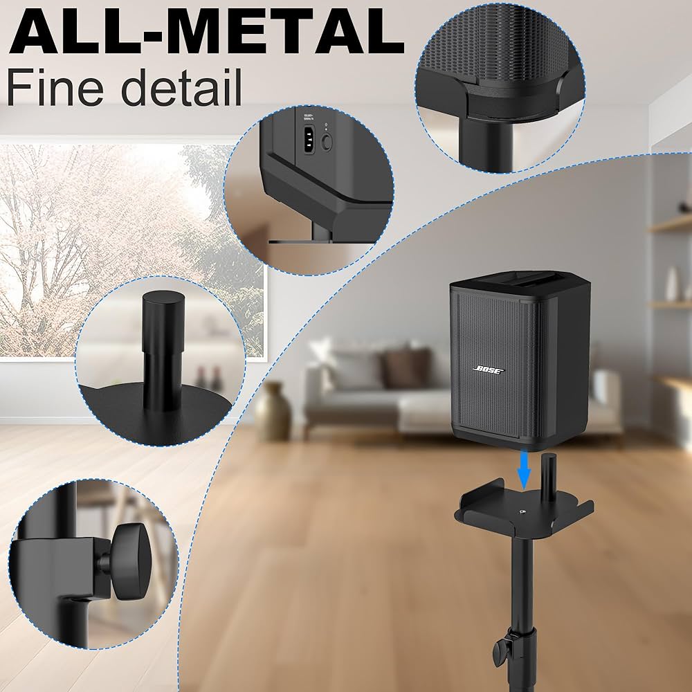 Bose S1 Pro Plus Height Adjustable Speaker Stand For Bose S1